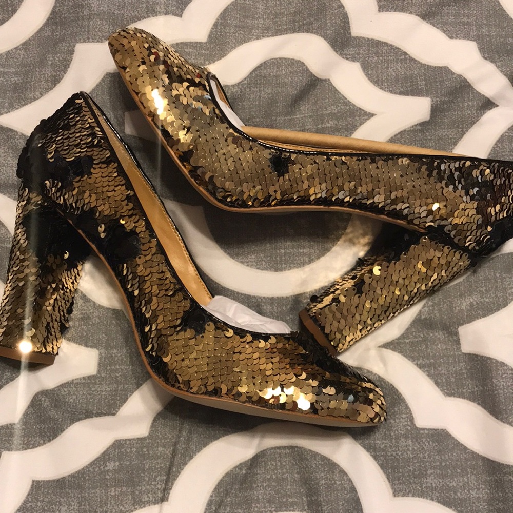 NWT J Crew Etta sequin heels ✨